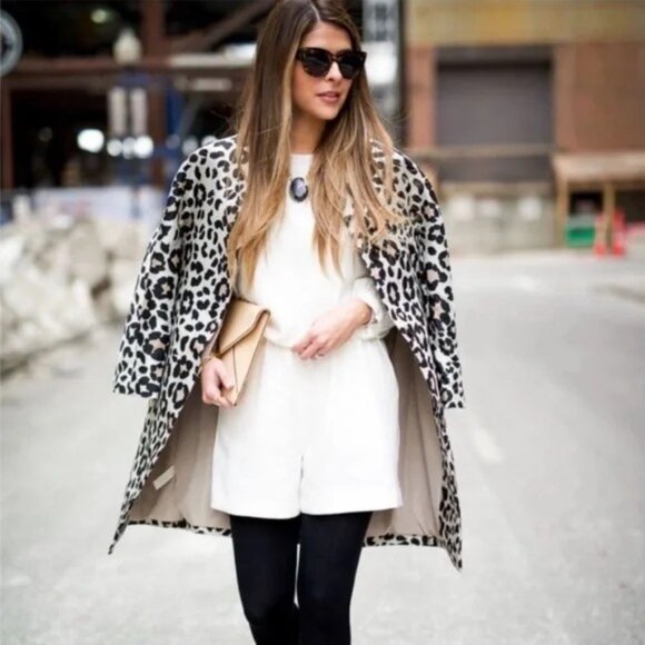 Ann Taylor Leopard Print Jacket Size Large, NWT Animal Print Lined Coat STUNNING - Picture 1 of 15